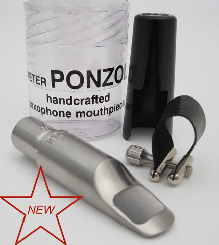 Ponzol Stainless Steel 85 (.085) Alto Saxophone Mouthpiece